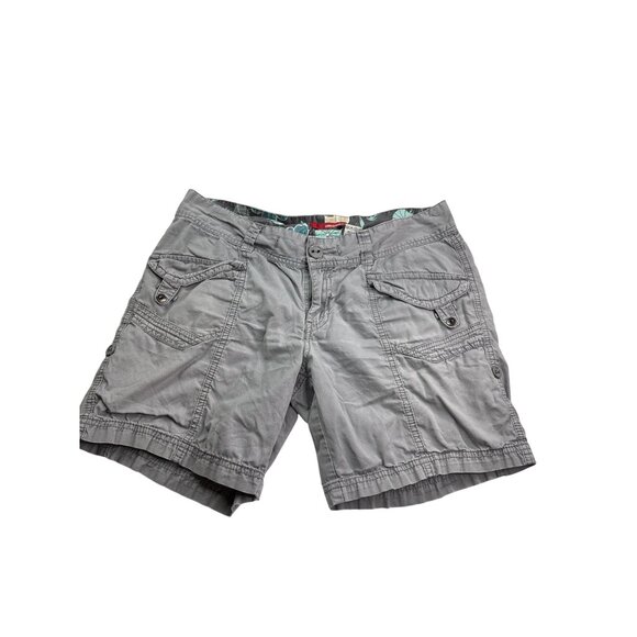 Vintage Y2K Unionbay Juniors Cargo Shorts Size 11 Gray Cotton - Picture 1 of 6